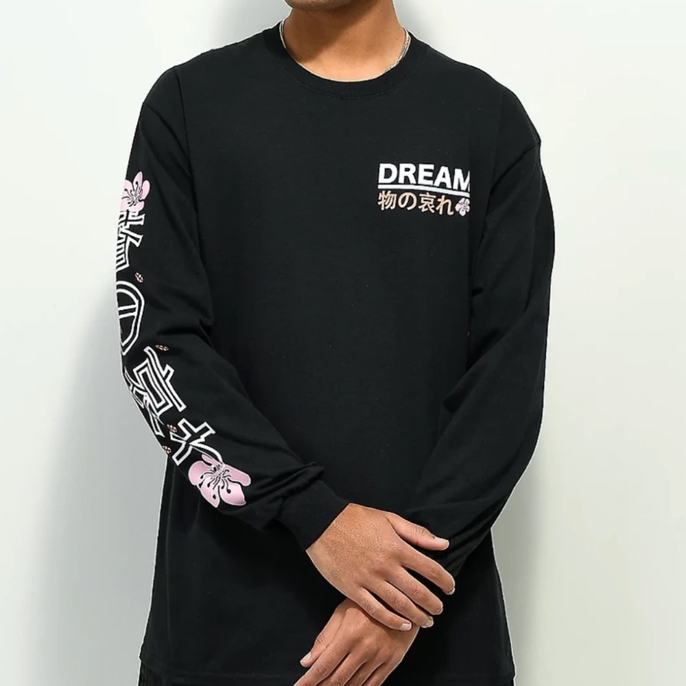 DREAM Mono No Aware Long Sleeve Black T-Shirt Zumiez size small